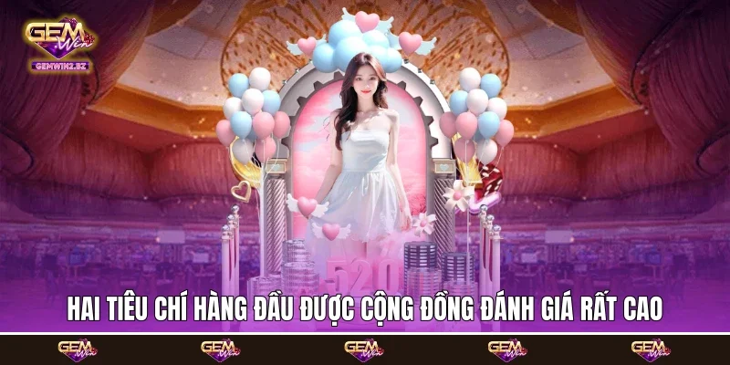 hai tiêu chí hàng đầu được cộng đồng đánh giá rất cao
